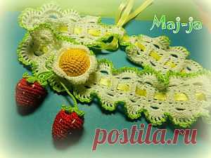 Повязочки на голову "Клубничка",на заказ-500 рублей