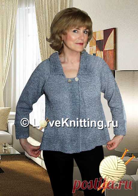 Расклешенный жакет   | Loveknitting.ru