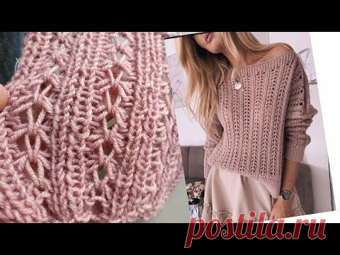 Красивейший джемпер узором 