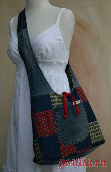 (291) Love this denim bag..! | artesanato