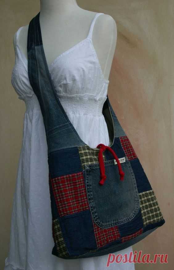 (291) Love this denim bag..! | artesanato