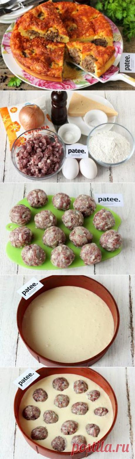 Пирог с фрикадельками - рецепт с фотографиями