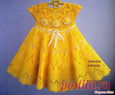 желтый летнее платье для маленькой девочки крючком | сделать ручной работы, вязание крючком, ремесла