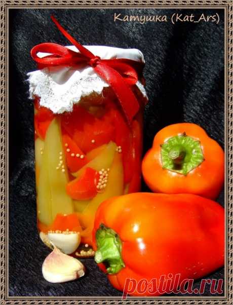 Маринованный сладкий болгарский перец | Русская кухня