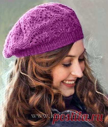 Вяжем спицами берет на осень