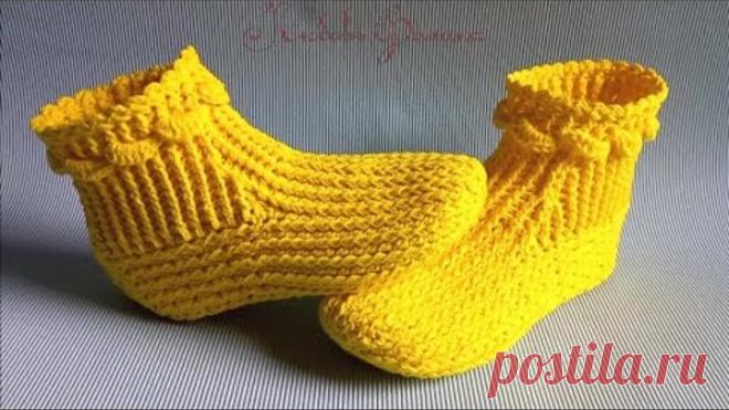 ❤️Научила всех подруг вязать эти тапочки🤹‍♀️ КУКУРУЗКИ 2 часть