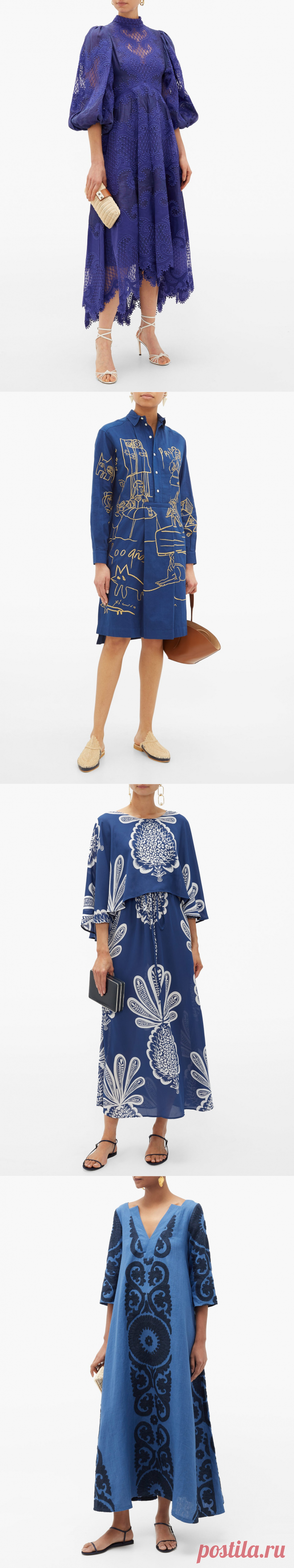 15 роскошных летних платьев в синих оттенках | Новости моды