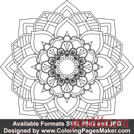 SVG Mandala Art #163 &amp;#8211; ColoringPagesMaker