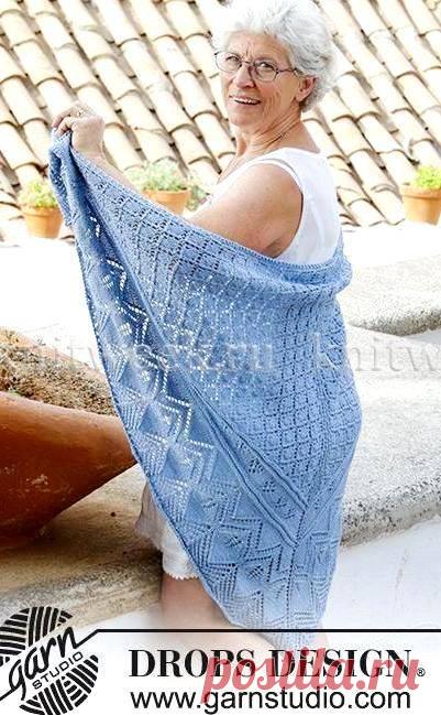 Большая оригинальная треугольная шаль