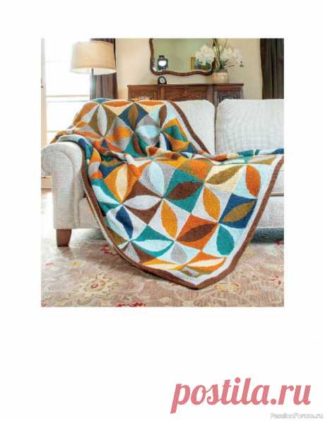 Схемы узоров для вязанных одеял. Geometric Knit Blankets | Вязание спицами аксессуаров