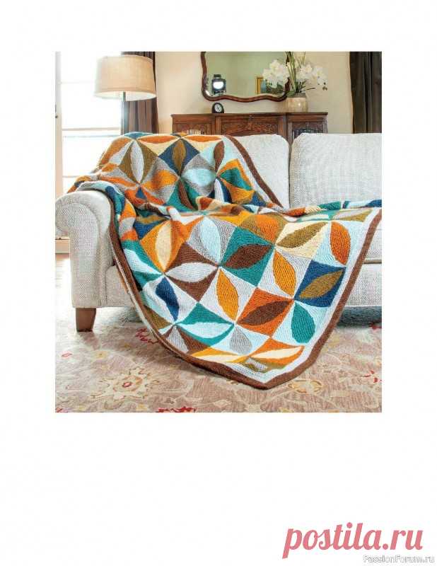 Схемы узоров для вязанных одеял. Geometric Knit Blankets | Вязание спицами аксессуаров