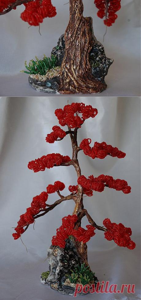 Мастер-класс бонсай из бисера / Бисероплетение / В рукоделии