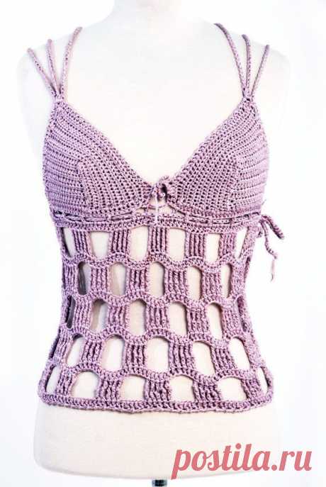 Woman crochet top,geometric, sexy, sleevless blouse…
