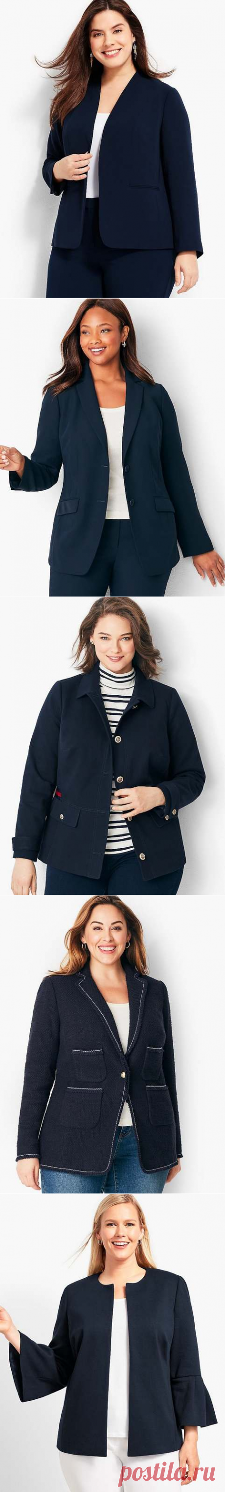 Жакеты и пиджаки для полных девушек и женщин американского бренда Talbots осень 2018 (60 фото)