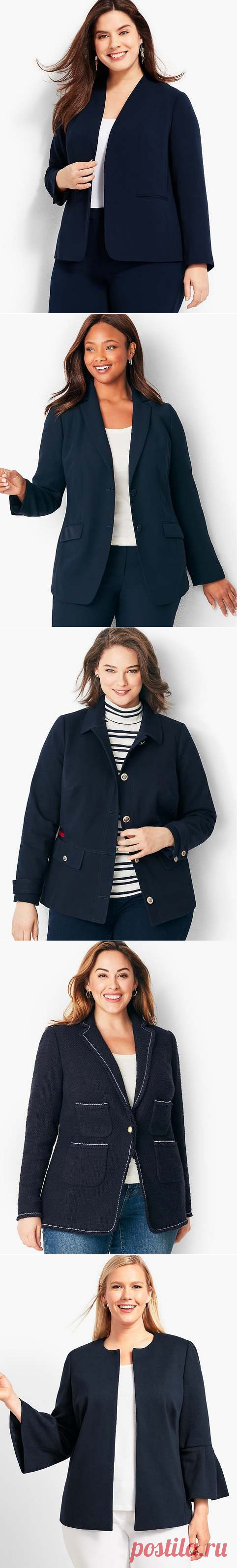 Жакеты и пиджаки для полных девушек и женщин американского бренда Talbots осень 2018 (60 фото)