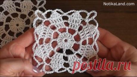 #Crochet Crocheted motive#1 Very easy Tutorial Part 1 https://www.notikaland.com #Crochet Crocheted motive#1 Very easy Tutorial Part 1, Part 2 - https://youtu.be/rNcUaLn3mNA