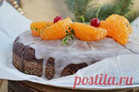Пряничный шоколадный пирог с лимонной глазурью, рецепт — Вкусо.ру