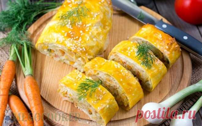 Рецепт штруделя с капустой из лаваша — MEGOCOOKER