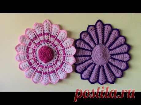 tapetes o carpetas tejidas en crochet paso a paso para sillas o muebles
