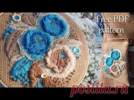 Embroidering Flowers on Jute Bags: Handcrafted Beauty + Free PDF Pattern