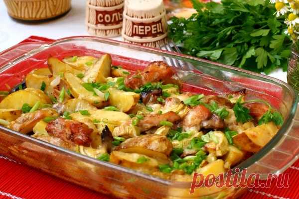 Филе индейки с картофелем и грибами — Моя кухня