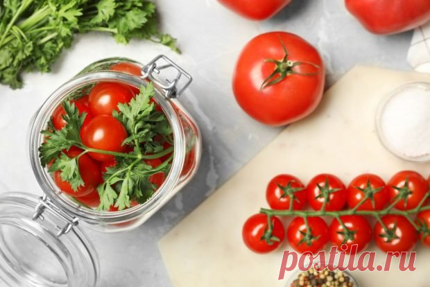 Помидоры с петрушкой на зиму — Домашняя кулинария
