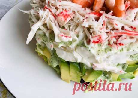 Морской салат с заправкой Айоли