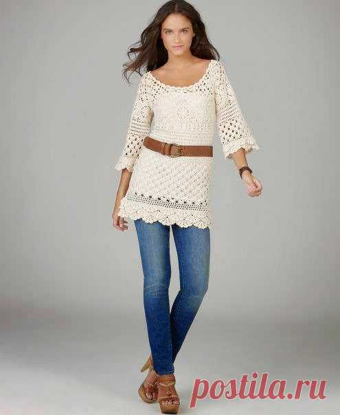 Irish crochet &: Круглые мотивы в моделях