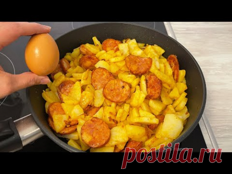 Настолько хорошо, что на столе ничего не остается! Вкусный испанский омлет с картофелем!