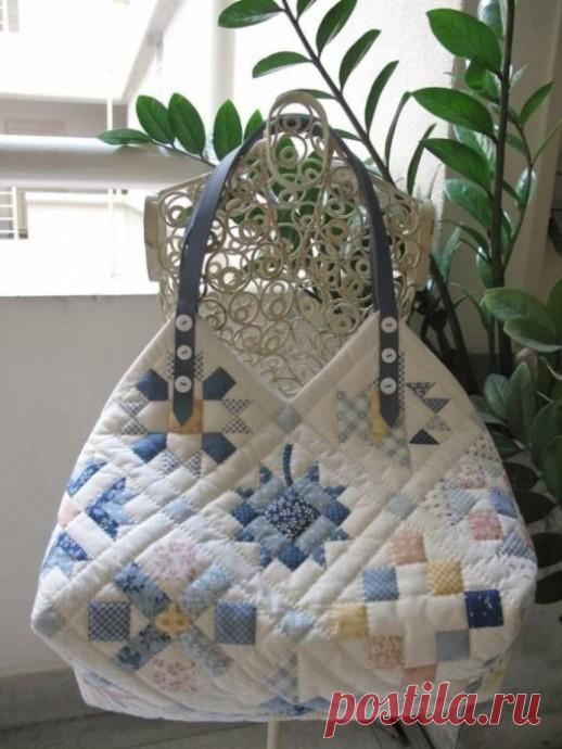 ​Вместительные и удобные текстильные сумки в технике пэчворк