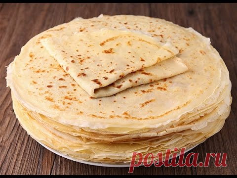 Блины :) Видео-рецепт как приготовить блины - Кулинарные рецепты от Куркоко Блины — одно из самых древнейших изделий кухни на Руси, появившееся ещё до IX в. в языческие времена. Слово «блин» — искажённое «млин» - (мельница, мука) т. е. мучное изделие. Это едва ли не самое экономное мучное блюдо, для которого требуется минимум муки при максимуме жидкости (воды, молока), поскольку для блинов употребляется весьма разжиженное тесто. Ещё более увеличивают объём этого теста дрож...