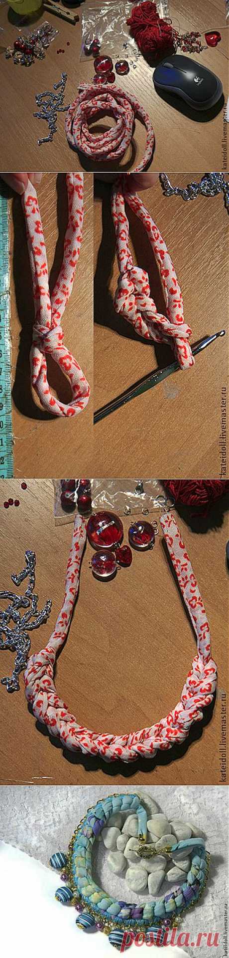 Делаем оригинальное вязаное колье - Ярмарка Мастеров - ручная работа, handmade