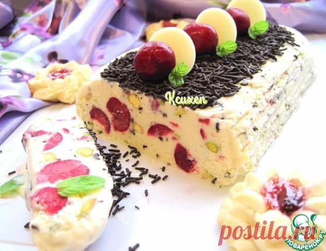 Мороженое парфе с вишней и фисташками Кулинарный рецепт
