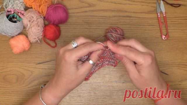 DIY Простой плед из квадратов спицами.