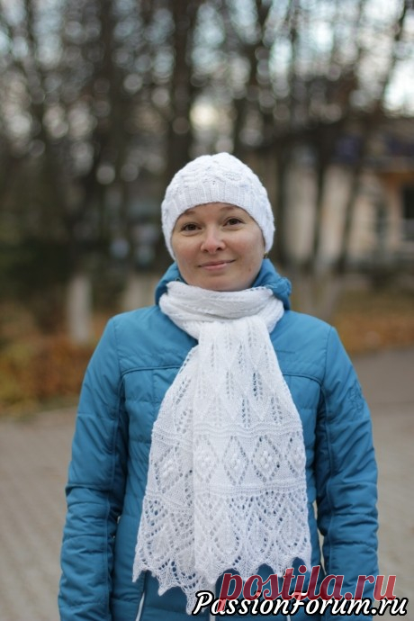 Комплект "Зимние цветы" - запись пользователя svetlan_ka (Светлана) в сообществе Вязание спицами в категории Вязание спицами аксессуаров