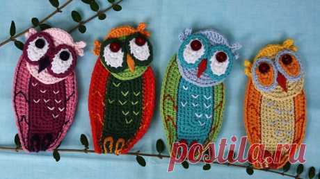 SCREECH OWL Crochet Pattern Applique by CAROcreated on Etsy