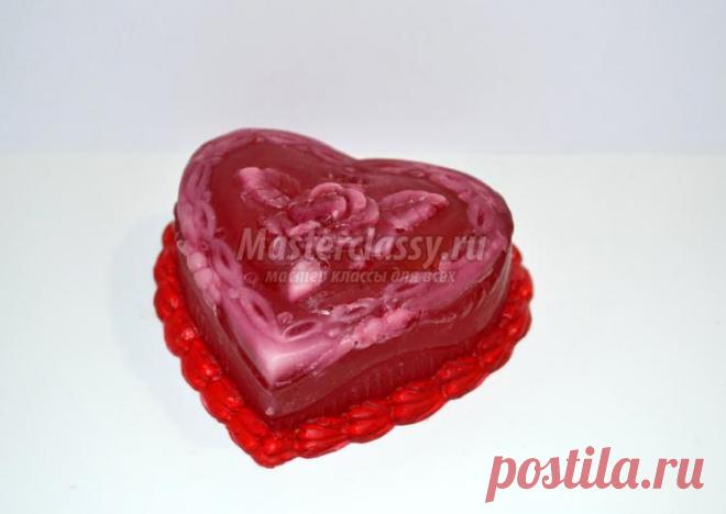Мыло своими руками. Сердце с розой. Мастер-класс с пошаговыми фото