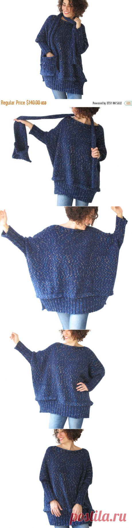 50% CLEARENCE 20 Percent SALE Tweed Blue Over Size Sweater