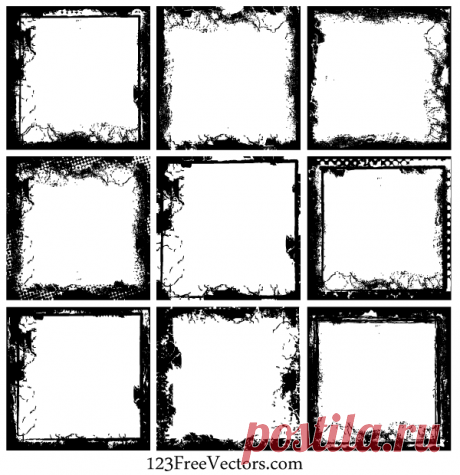 Grunge Frame Vector Free Download, векторная графика - 365PSD.com