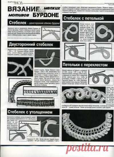 ВЯЗАНИЕ МЕЛКИХ МОТИВОВ НА БУРДОНЕ...