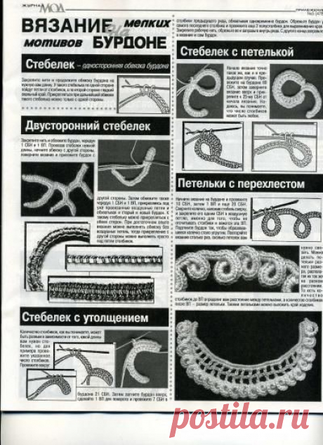 ВЯЗАНИЕ МЕЛКИХ МОТИВОВ НА БУРДОНЕ...