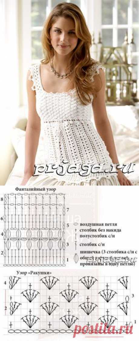 Топы вязаные крючком схемы