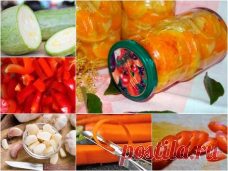 Кабачки "Огонек"
Очень вкусная закуска из кабачков в остром соусе на зиму.
Ингредиенты:
3 кг кабачков,
1 стручок острого перца,
5 стручков болгарского перца,
100 г чеснока,
500 г моркови,
200 г сахара,
200 мл воды,
250 мл растительного масла,
150 мл 9% столового уксуса,
50 г соли.
Приготовление:
1. Чеснок почистить. Морковь помыть и почистить. Перекрутить чеснок, острый перец (если любите поострее, то можно перекрутить вместе с семенами), освобожденный от семян болгарский перец и морковь.
2.