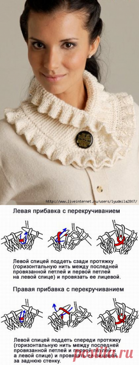 Вязаный шарфик-воротник