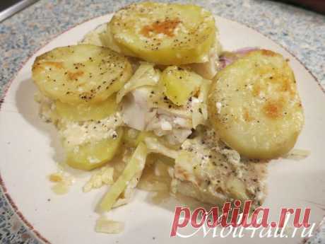Рыба с картошкой - рецепт минтая в духовке