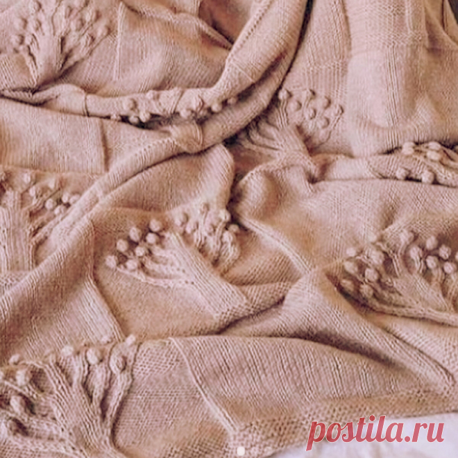 Красивый плед «Деревья» в стиле пэчворк спицами | Paradosik_Handmade | Яндекс Дзен