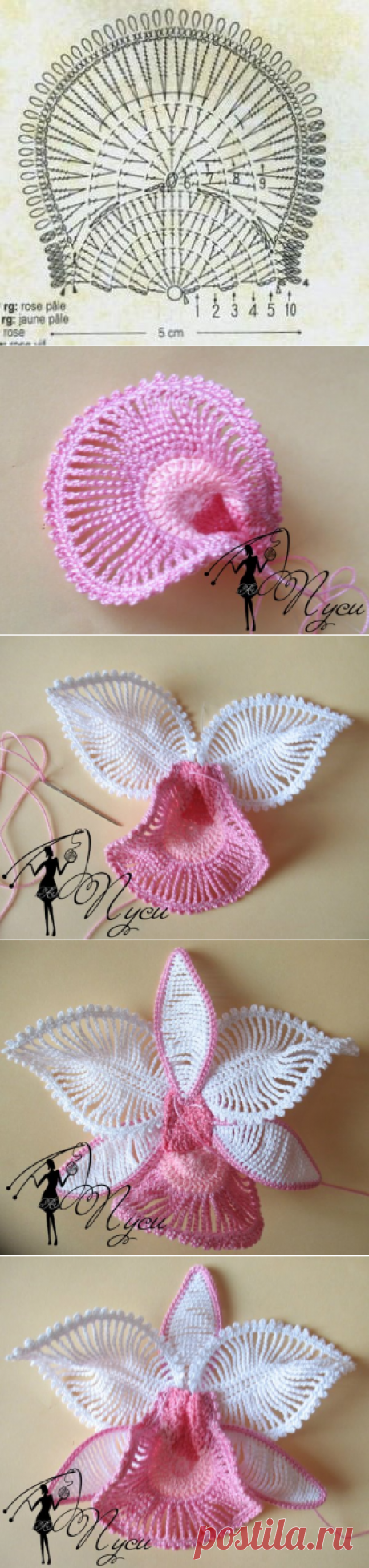 Орхидея крючком. Мастер-класс и описание