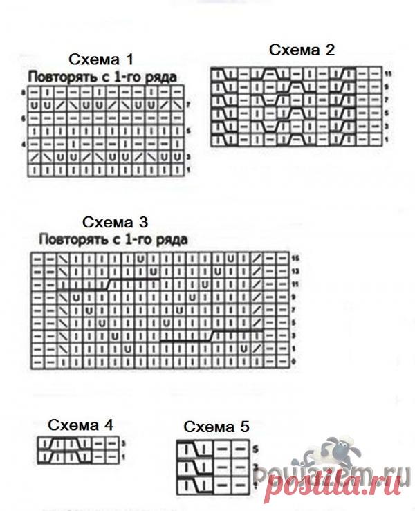 Пуловер спицами необычного кроя