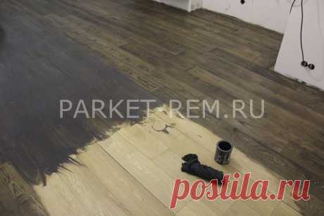 тонировка паркета в ТЦ