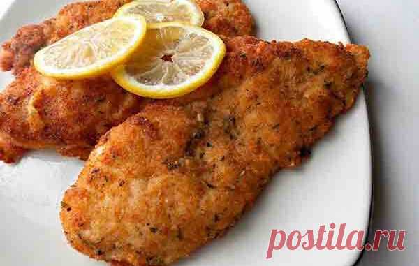 Куриное филе в духовке в сухарях - Кулинарные рецепты 